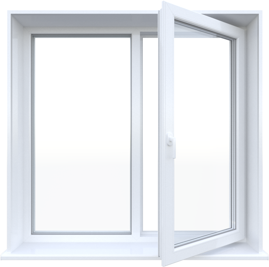 Двустворчатое окно РЕХАУ 1450 x 1415